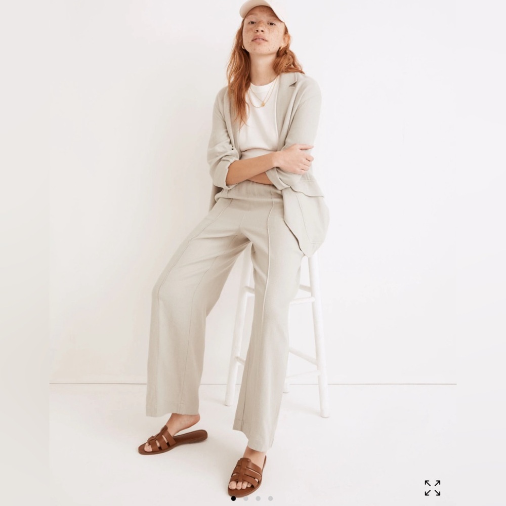 MADEWELL Breezewoven Pull-On High-Rise Straight Pants SIZE 4 sage green